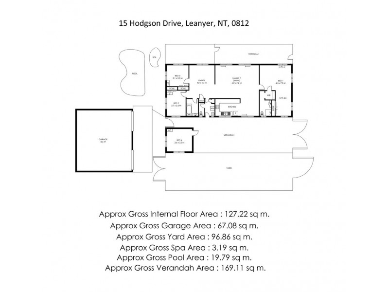 15 Hodgson Drive, Leanyer NT 0812 Floorplan