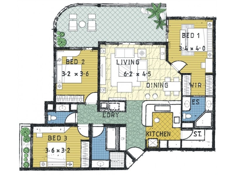 20/1 Dashwood Place, Darwin NT 0800 Floorplan