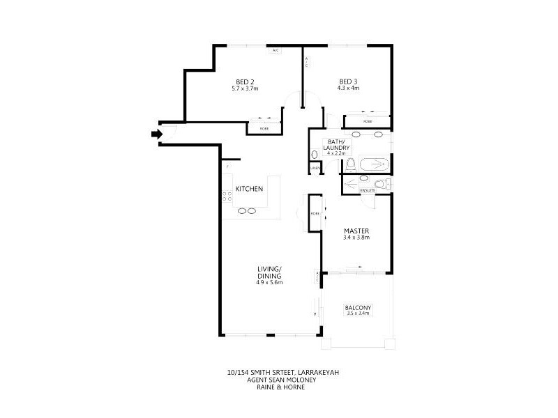 10/154 Smith Street, Larrakeyah NT 0820 Floorplan