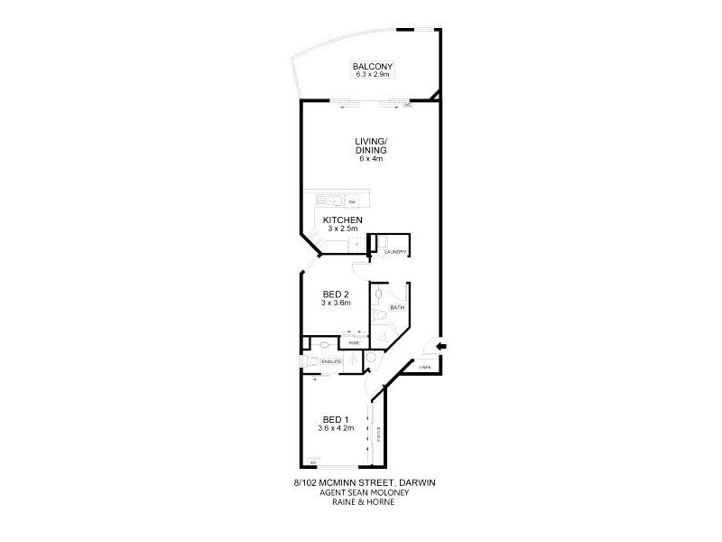 8/102 McMinn Street, Darwin NT 0800 Floorplan