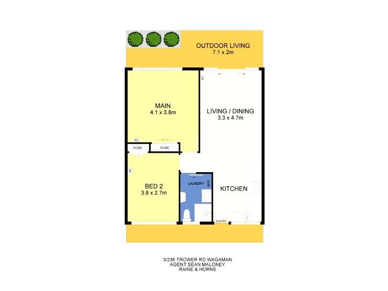 3/236 Trower Road, Wagaman NT 0810 Floorplan