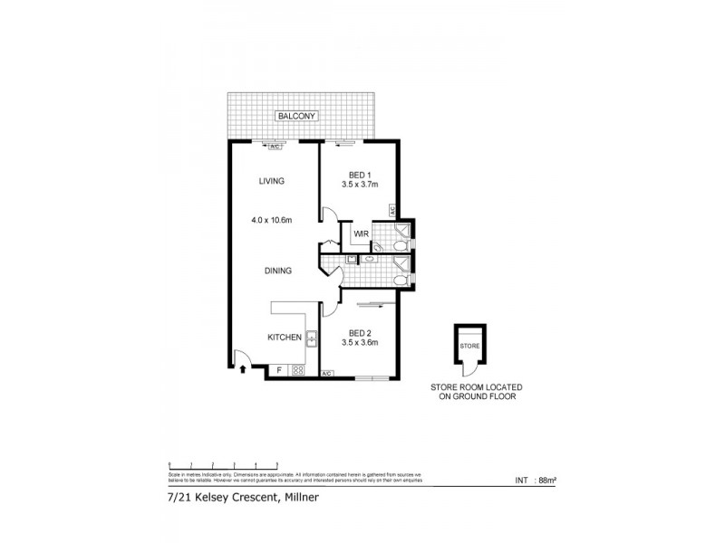 7/21 Kelsey Crescent, Millner NT 0810 Floorplan