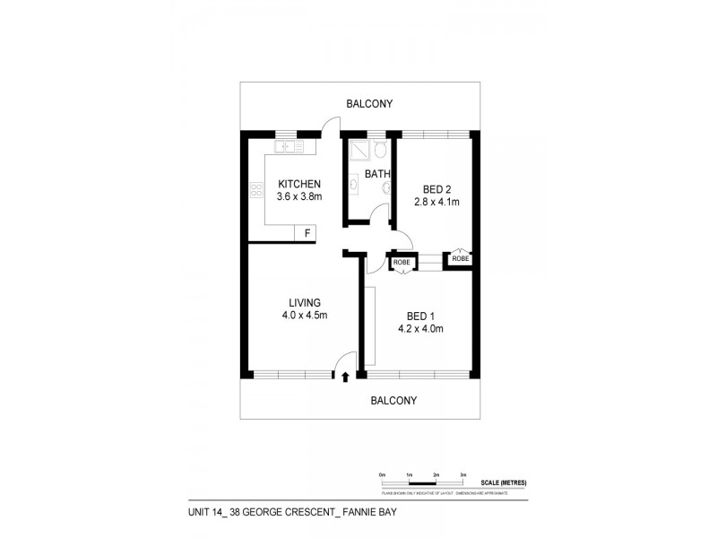 14/38 George Crescent, Fannie Bay NT 0820 Floorplan