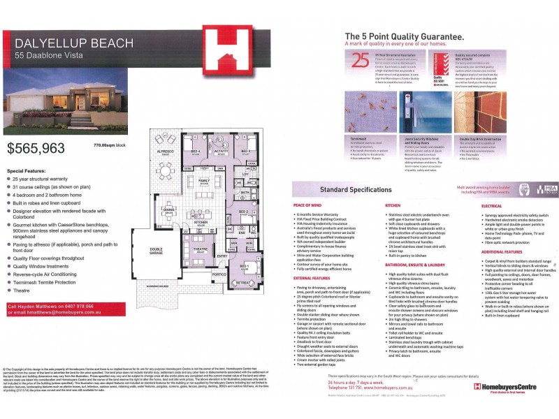 55 Daablone Vista, Dalyellup WA 6230 Floorplan