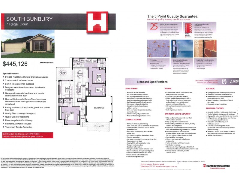 7 Regal Court, South Bunbury WA 6230 Floorplan