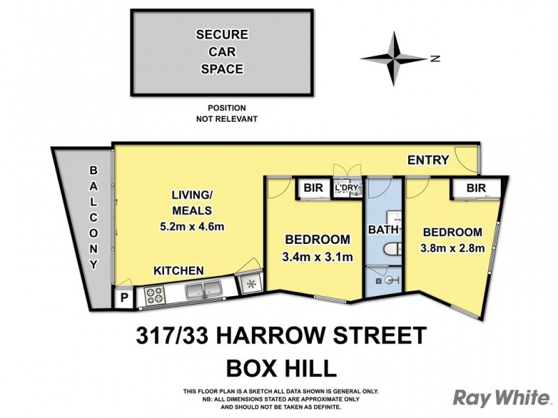 317/33 Harrow Street, Box Hill VIC 3128 Floorplan