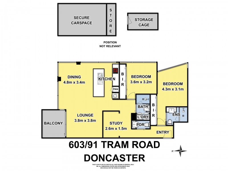 603/91-93 Tram Road, Doncaster VIC 3108 Floorplan