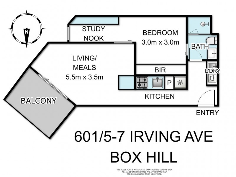 601/5-7 Irving Avenue, Box Hill VIC 3128 Floorplan