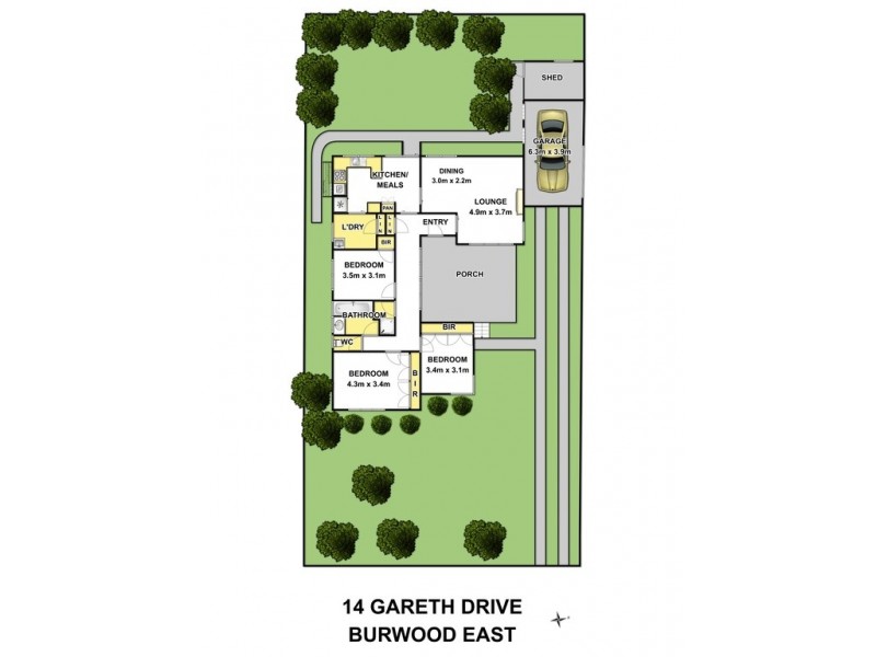 14 Gareth Drive, Burwood East VIC 3151 Floorplan