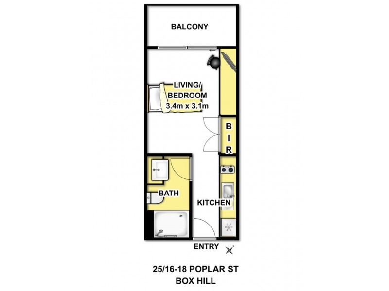 25/16-18 Poplar Street, Box Hill VIC 3128 Floorplan