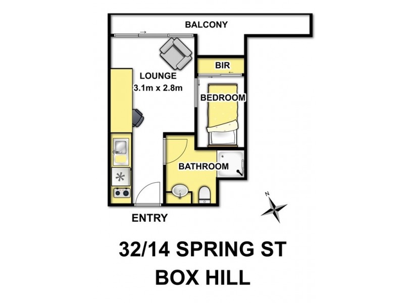 32/14 Spring Street, Box Hill VIC 3128 Floorplan