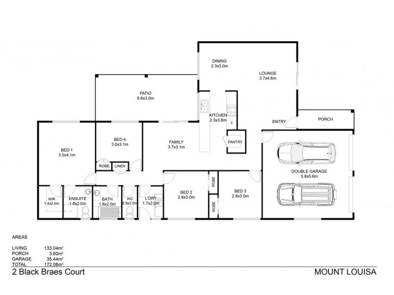 2 Black Braes Court, Mount Louisa QLD 4814 Floorplan