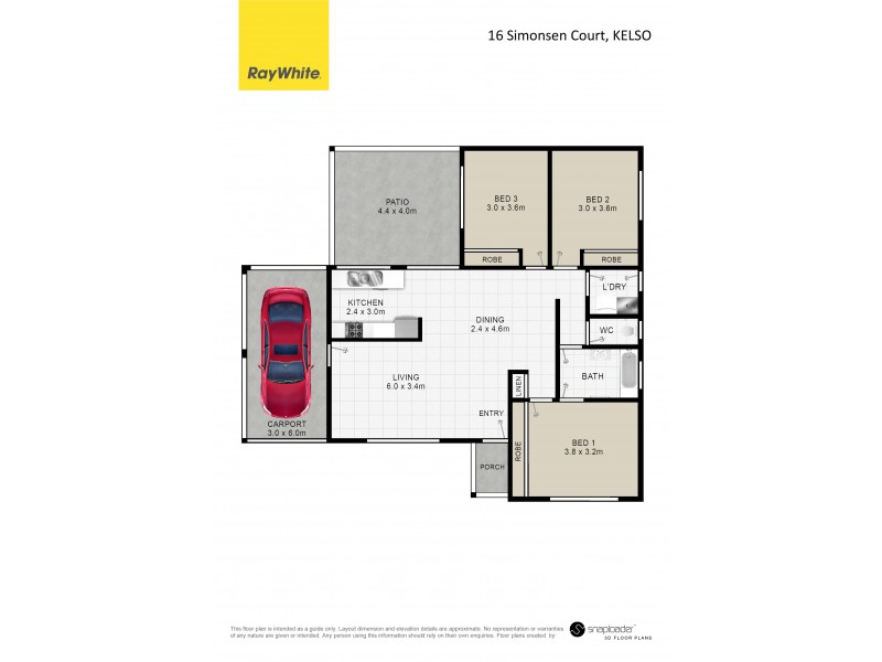 16 Simonsen Court, Kelso QLD 4815 Floorplan