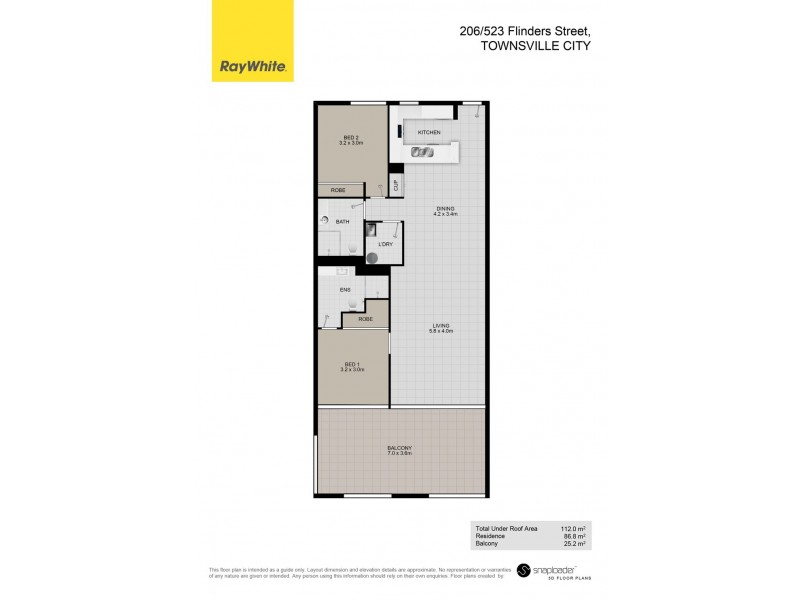 206/330 Sturt Street, Townsville City QLD 4810 Floorplan