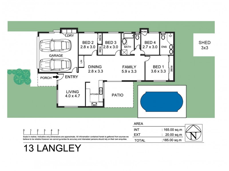 13 Langley Place, Kirwan QLD 4817 Floorplan