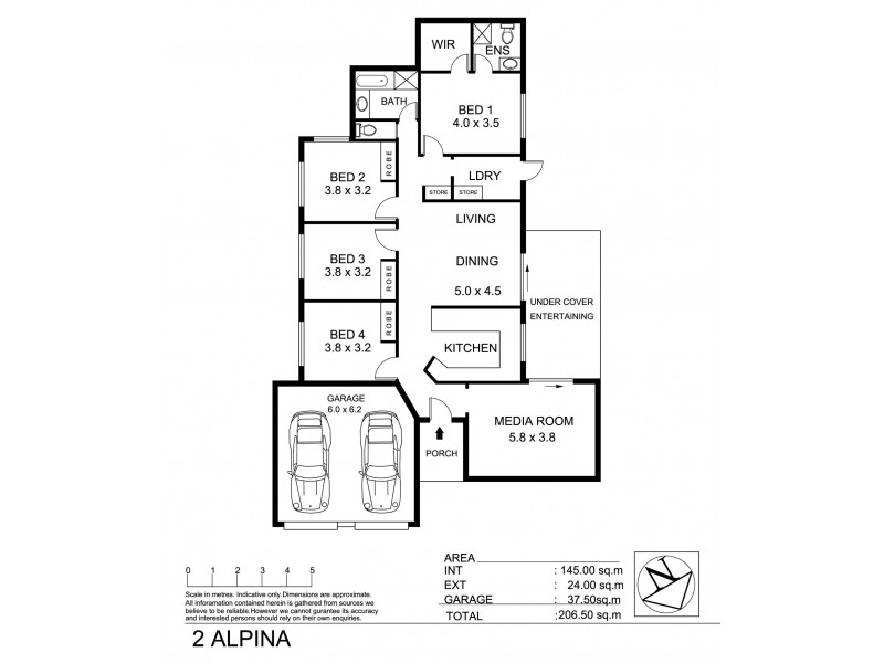 2 Alpina Place, Kirwan QLD 4817 Floorplan
