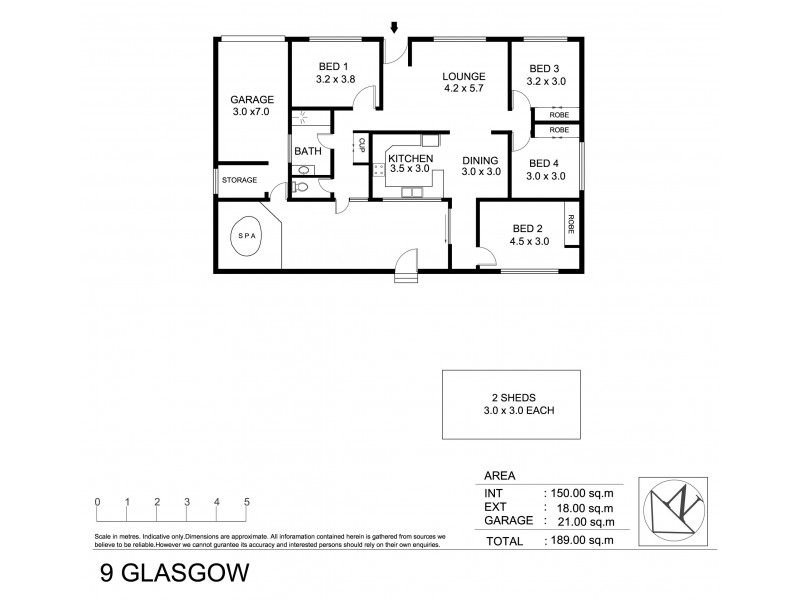 9 Glasgow Avenue, Mount Louisa QLD 4814 Floorplan