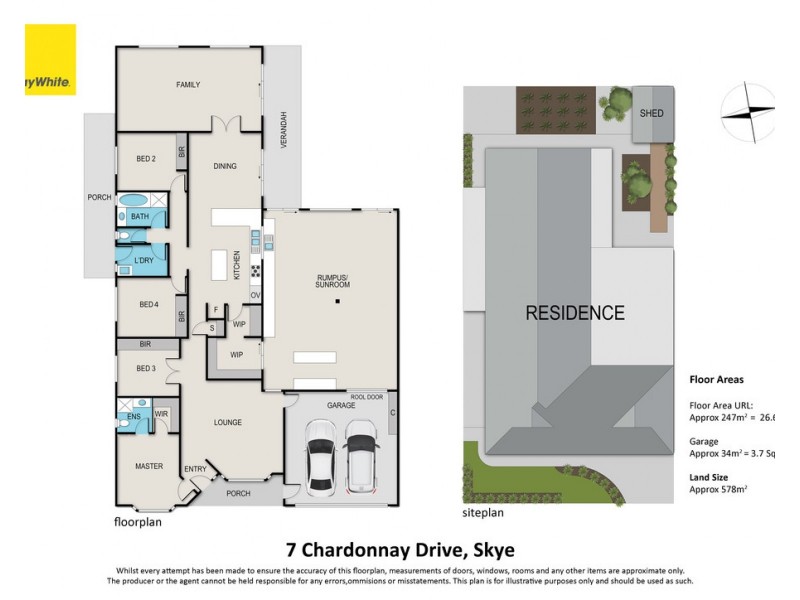 7 Chardonnay Drive, Skye VIC 3977 Floorplan