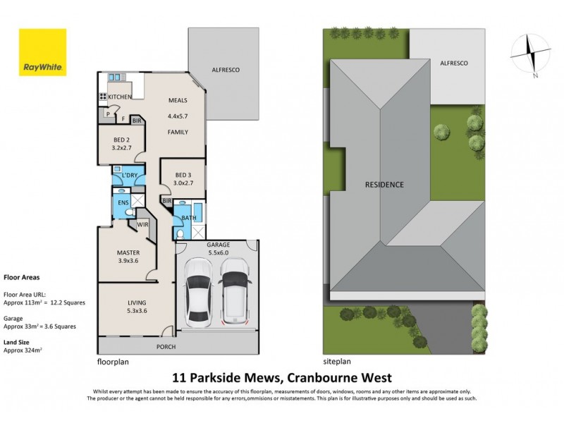 11 Parkside Mews, Cranbourne West VIC 3977 Floorplan
