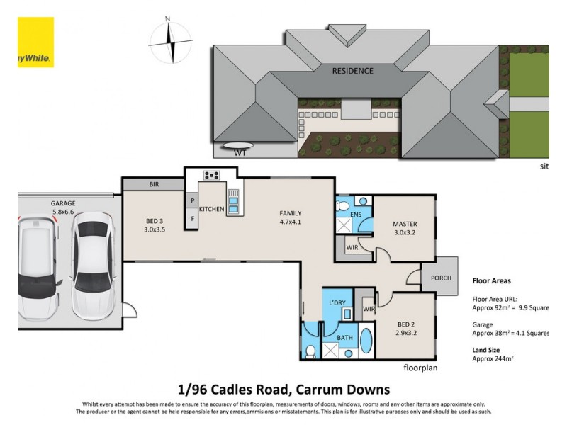 1/96 Cadles Road, Carrum Downs VIC 3201 Floorplan