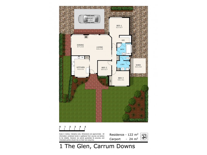 1 The Glen, Carrum Downs VIC 3201 Floorplan
