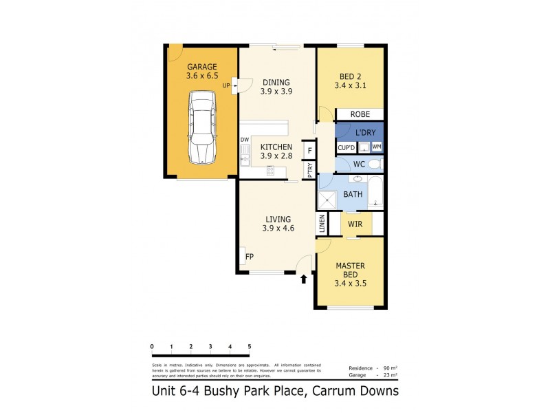 6/4 Bushy Park Place, Carrum Downs VIC 3201 Floorplan
