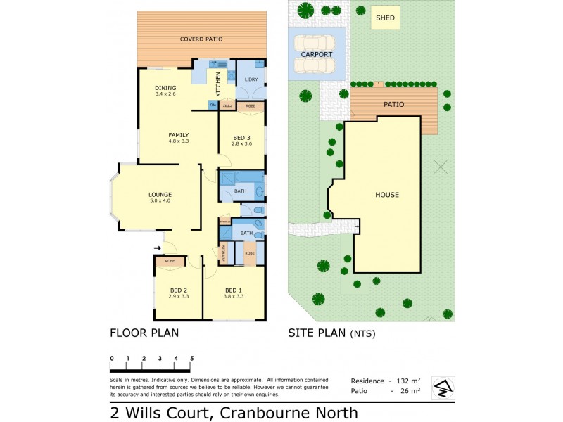 2 Wills Court, Cranbourne North VIC 3977 Floorplan