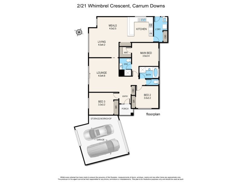 2/21 Whimbrel Crescent, Carrum Downs VIC 3201 Floorplan