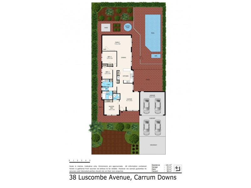 38 Luscombe Avenue, Carrum Downs VIC 3201 Floorplan