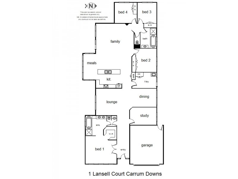 1 Lansell Court, Carrum Downs VIC 3201 Floorplan