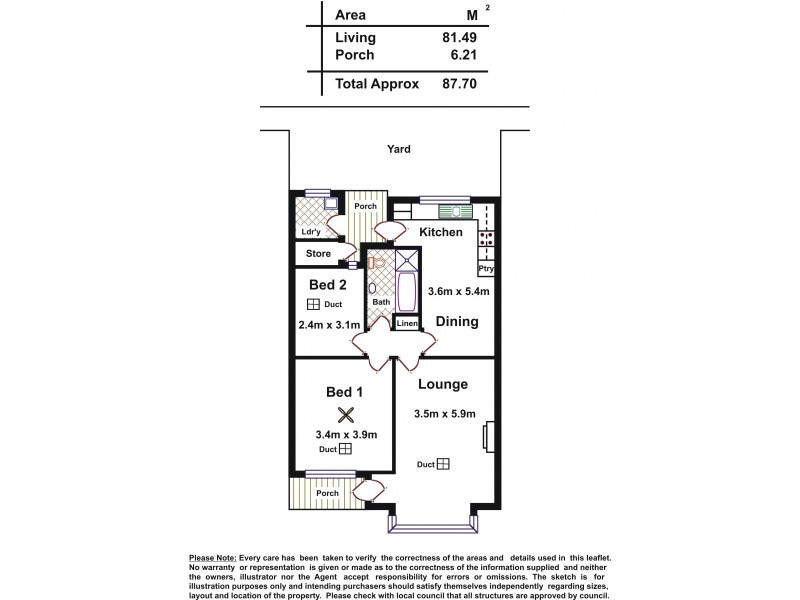 2/1 Giles Avenue, Glenelg SA 5045 Floorplan
