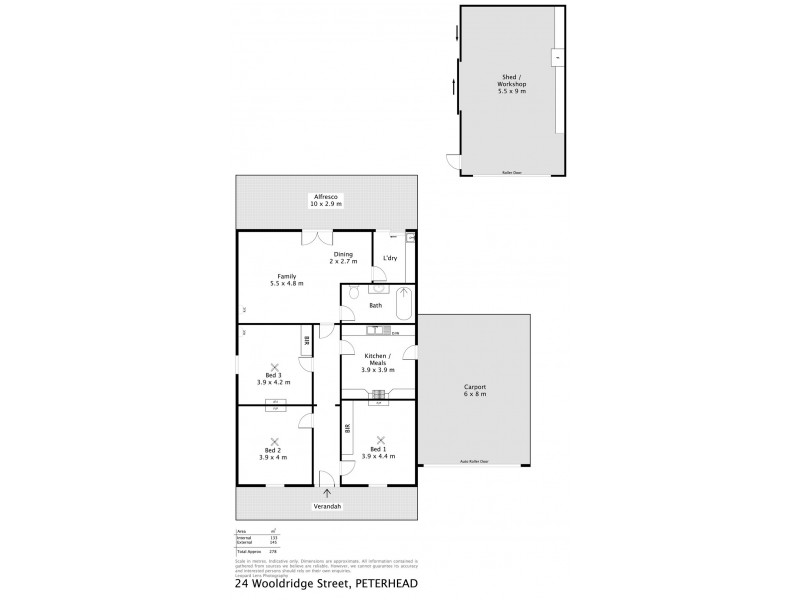 24 Wooldridge Street, Peterhead SA 5016 Floorplan