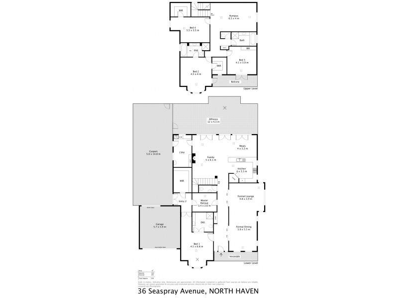 36 Seaspray Avenue, North Haven SA 5018 Floorplan