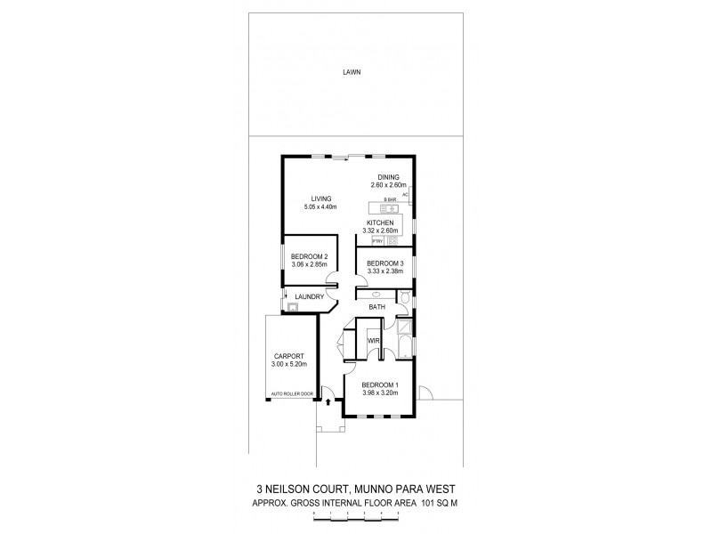 3 Neilson Crt, Munno Para West SA 5115 Floorplan