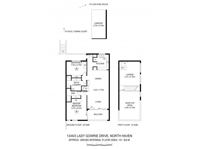 13/403 Lady Gowrie Drive, North Haven SA 5018 Floorplan