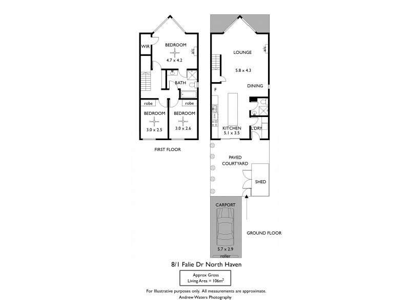 8/1 Falie Drive, North Haven SA 5018 Floorplan