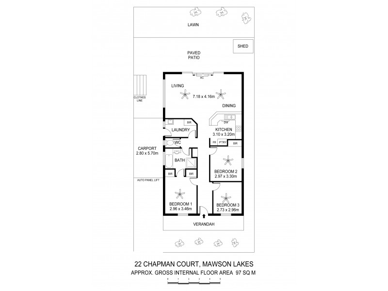 22 Chapman Court, Mawson Lakes SA 5095 Floorplan