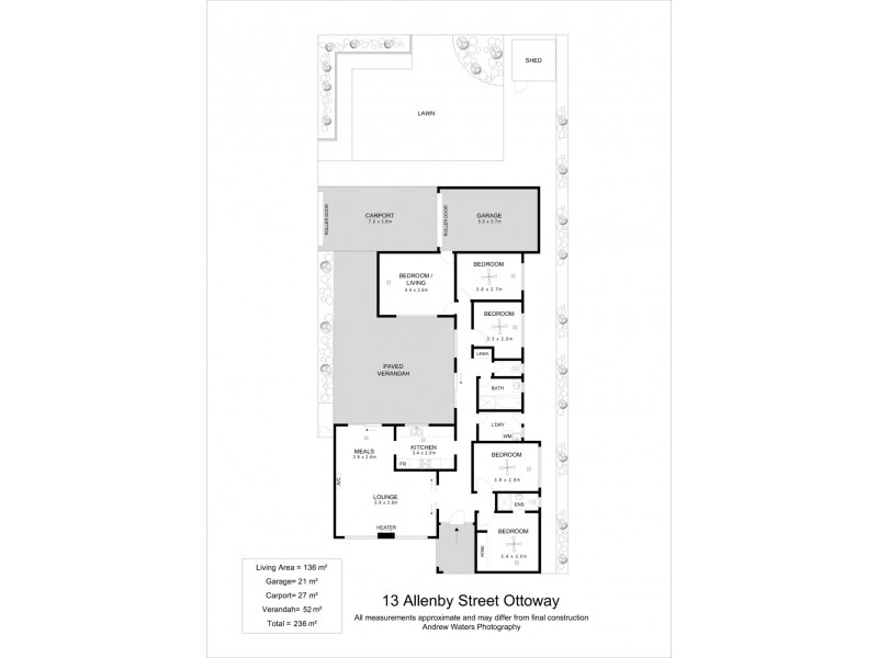 13 Allenby Road, Ottoway SA 5013 Floorplan