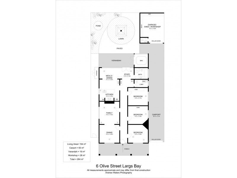 6 Olive street, Largs Bay SA 5016 Floorplan