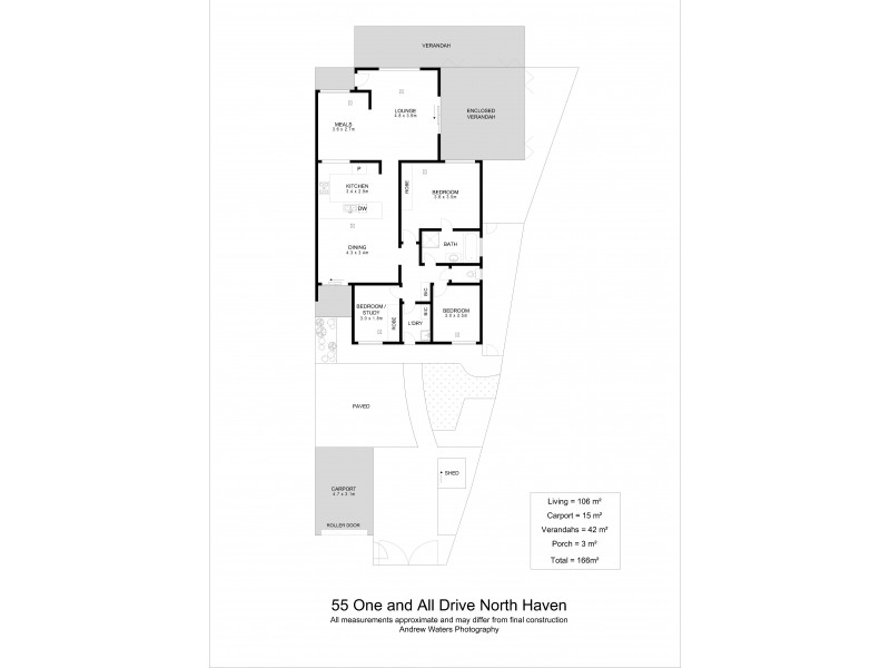 55 One and All Drive, North Haven SA 5018 Floorplan