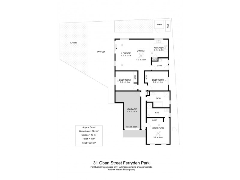 31 Oban Street, Ferryden Park SA 5010 Floorplan