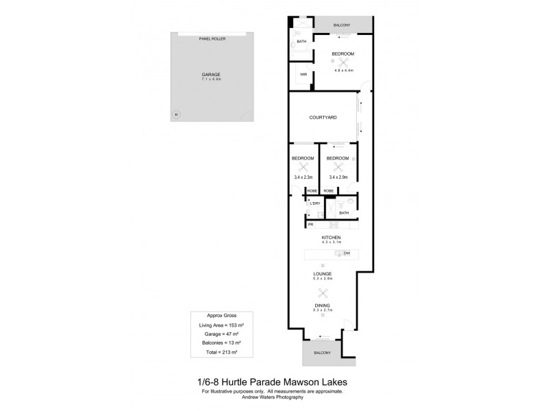 1/6-8 Hurtle Parade, Mawson Lakes SA 5095 Floorplan