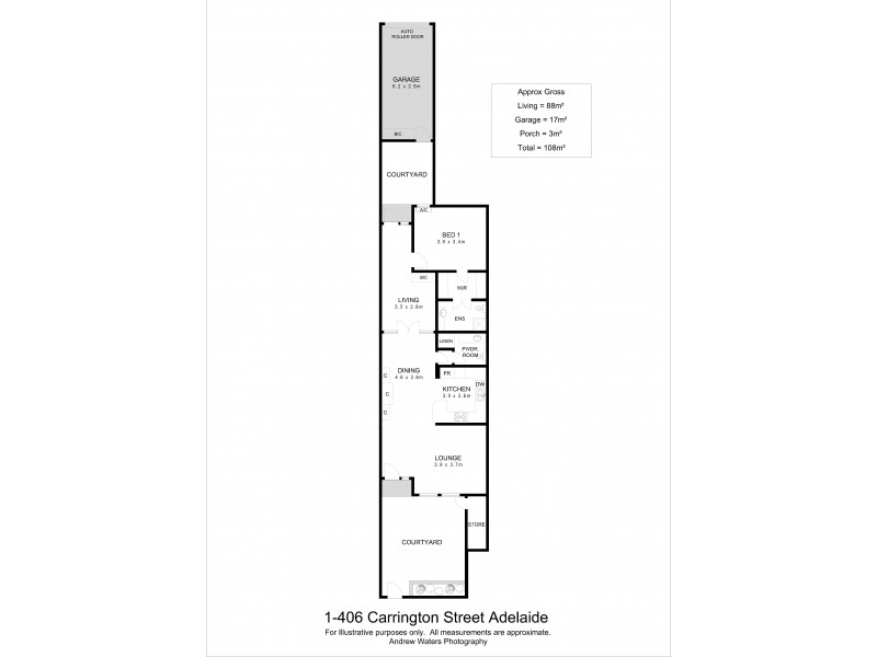 1/406 Carrington Street, Adelaide SA 5000 Floorplan