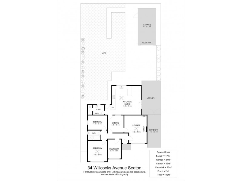 34 Willcocks Avenue, Seaton SA 5023 Floorplan