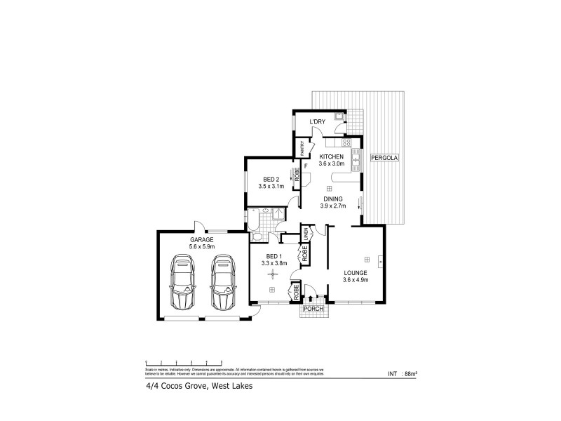 4/4 Cocos Grove, West Lakes SA 5021 Floorplan
