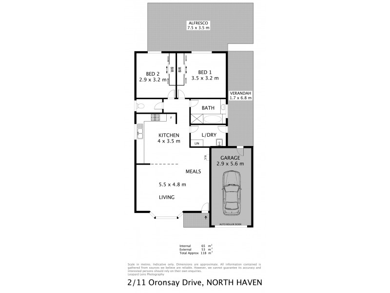 2/11 Oronsay Drive, North Haven SA 5018 Floorplan