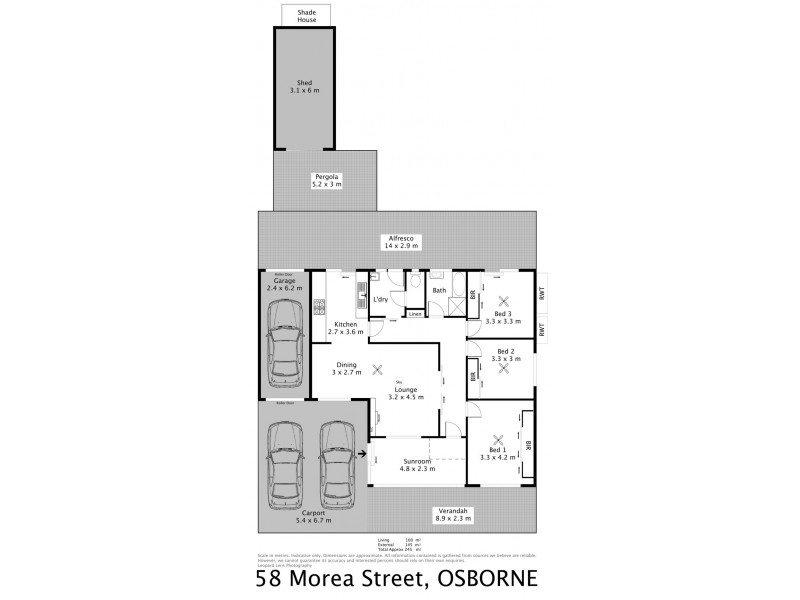 58 Morea Street, Osborne SA 5017 Floorplan