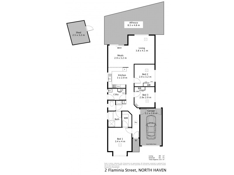 2 Flaminia Street, North Haven SA 5018 Floorplan