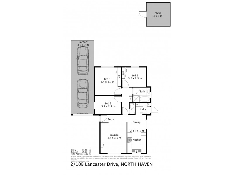 2/10B Lancaster Drive, North Haven SA 5018 Floorplan