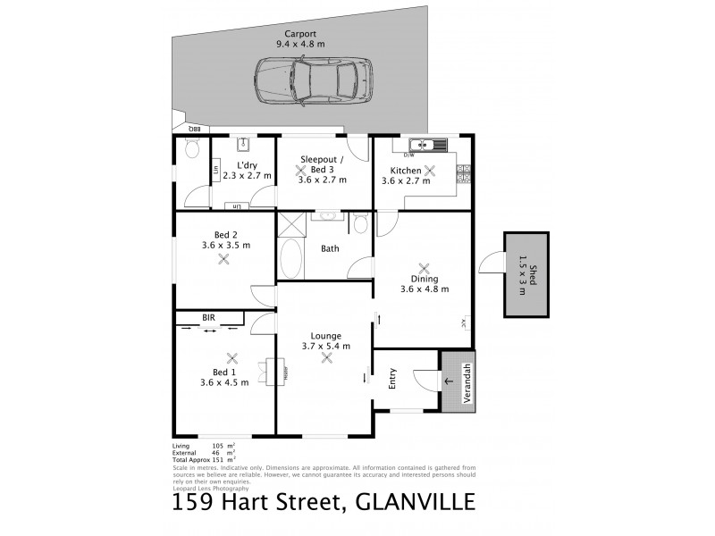 159 Hart Street, Glanville SA 5015 Floorplan